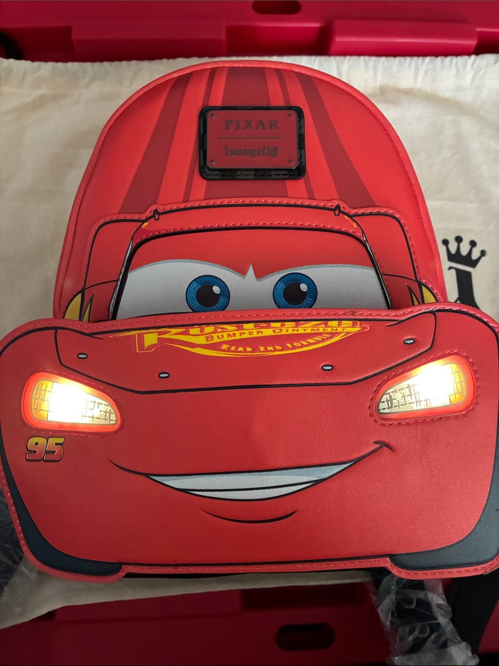 Loungefly Lightning McQueen Light Up Backpack